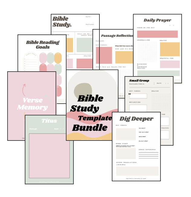 the ultimate printables bible study template bundle for women